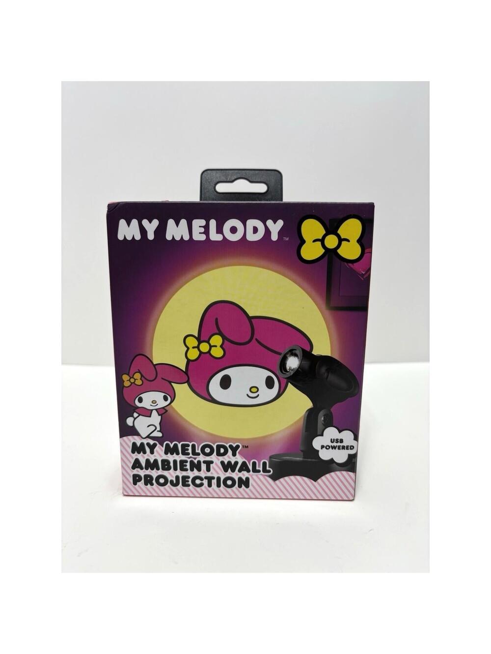 My Melody Ambient Wall Projection Night Light Cute LED Room Decor Sanrio New